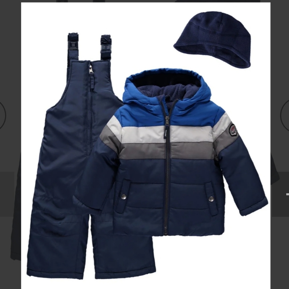 Rothschild Blue and Gray Kids Bib Set